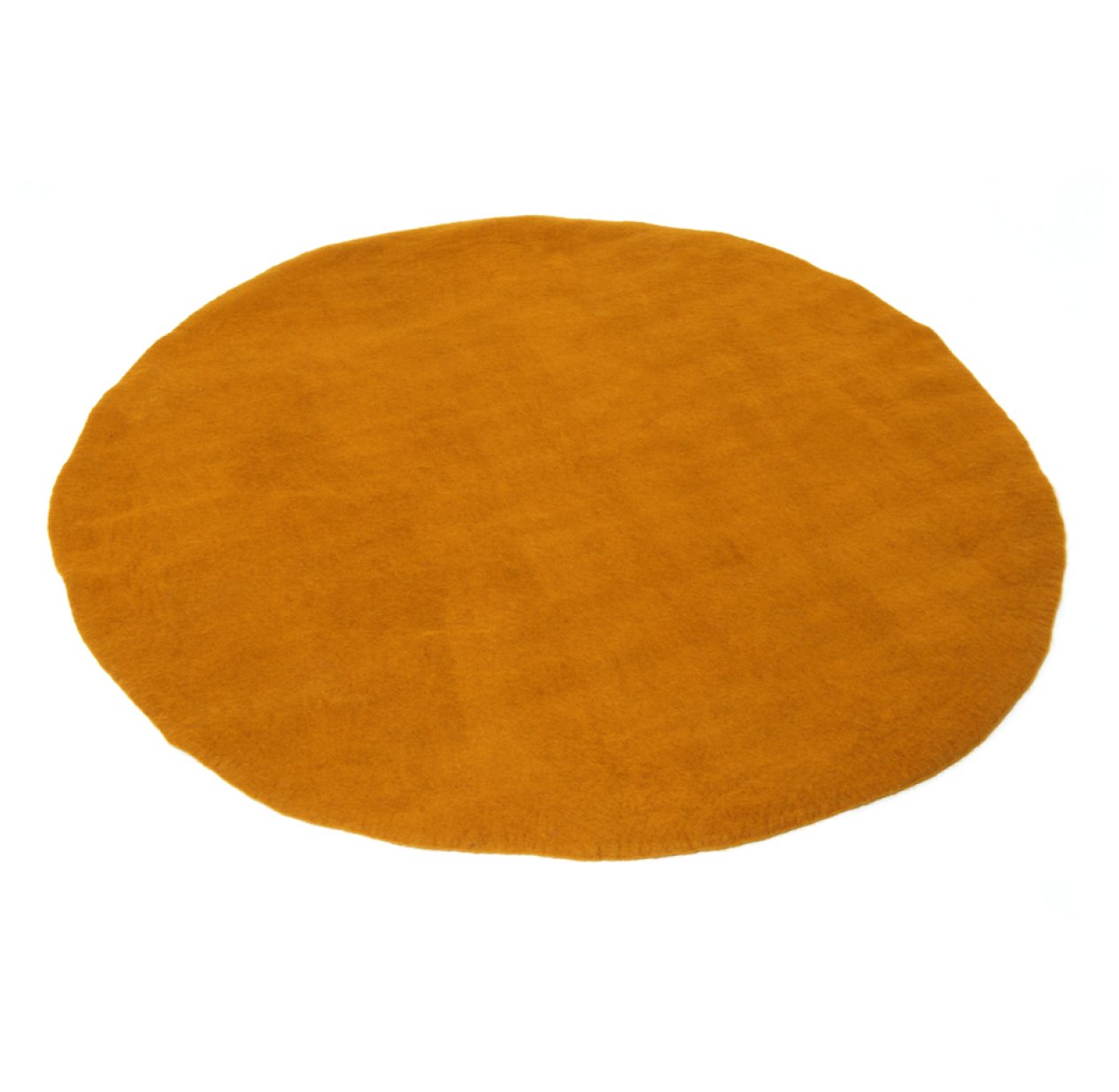 Tapis Kali en feutre 120 cm - ocre